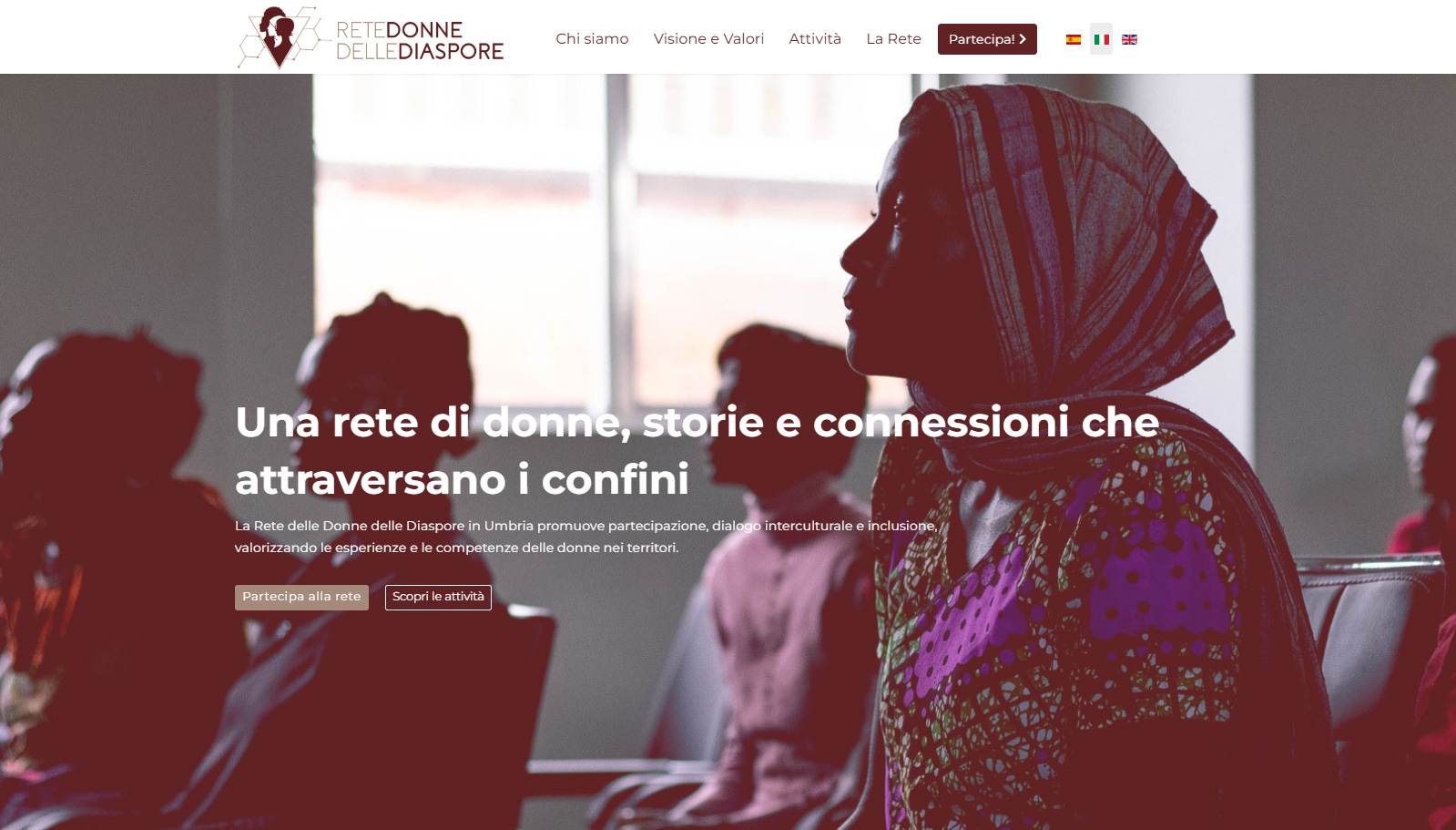Women from different backgrounds taking part in a Rete Donne delle Diaspore gathering.